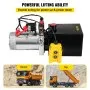 VEVOR Hydraulische Pomp Dubbelwerkende Hydraulische Pomp 12v Dump Trailer -4 Quart Metal Reservoir voor Dump Trailer