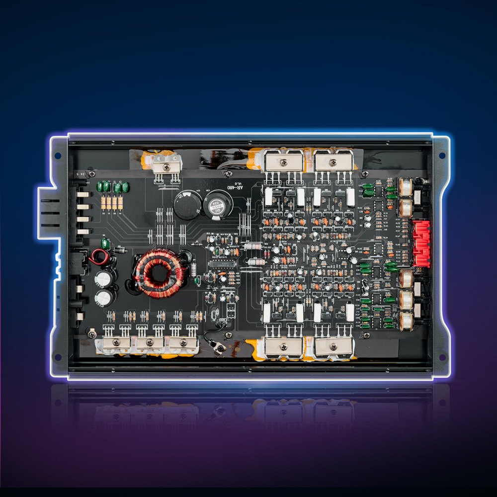 VEVOR Car Audio Amplifier, 4-Channel Bridgeable Car Amplifier, Multichannel Class AB Stereo Amp, Max. 4 x 250W at 4 Ohms / 4 x 500W at 2 Ohms, High Output, for SUVs, Pickups, and Off-Road Vehicles