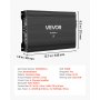VEVOR Car Audio Amplifier, 4-Channel Bridgeable Car Amplifier, Multichannel Class AB Stereo Amp, Max. 4 x 250W at 4 Ohms / 4 x 500W at 2 Ohms, High Output, for SUVs, Pickups, and Off-Road Vehicles
