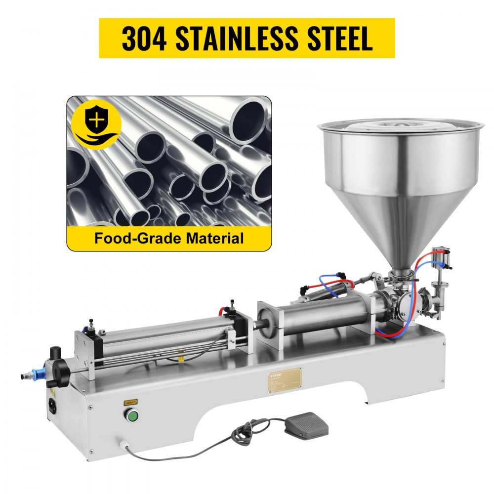 Vevor Pneumatische Vulmachine Semi-automatische Vloeibare Vulmachine Pasta 50-500ml