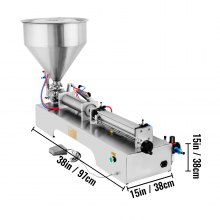 Vevor Pneumatische Vulmachine Semi-automatische Vloeibare Vulmachine Pasta 50-500ml