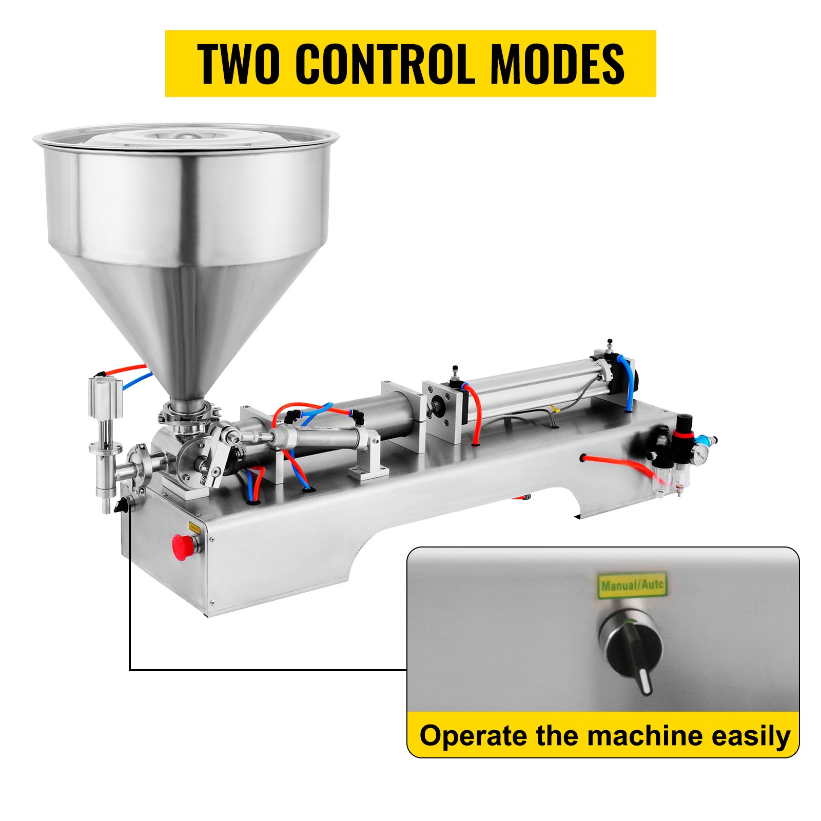 Vevor Pneumatische Vulmachine Semi-automatische Vloeibare Vulmachine Pasta 50-500ml