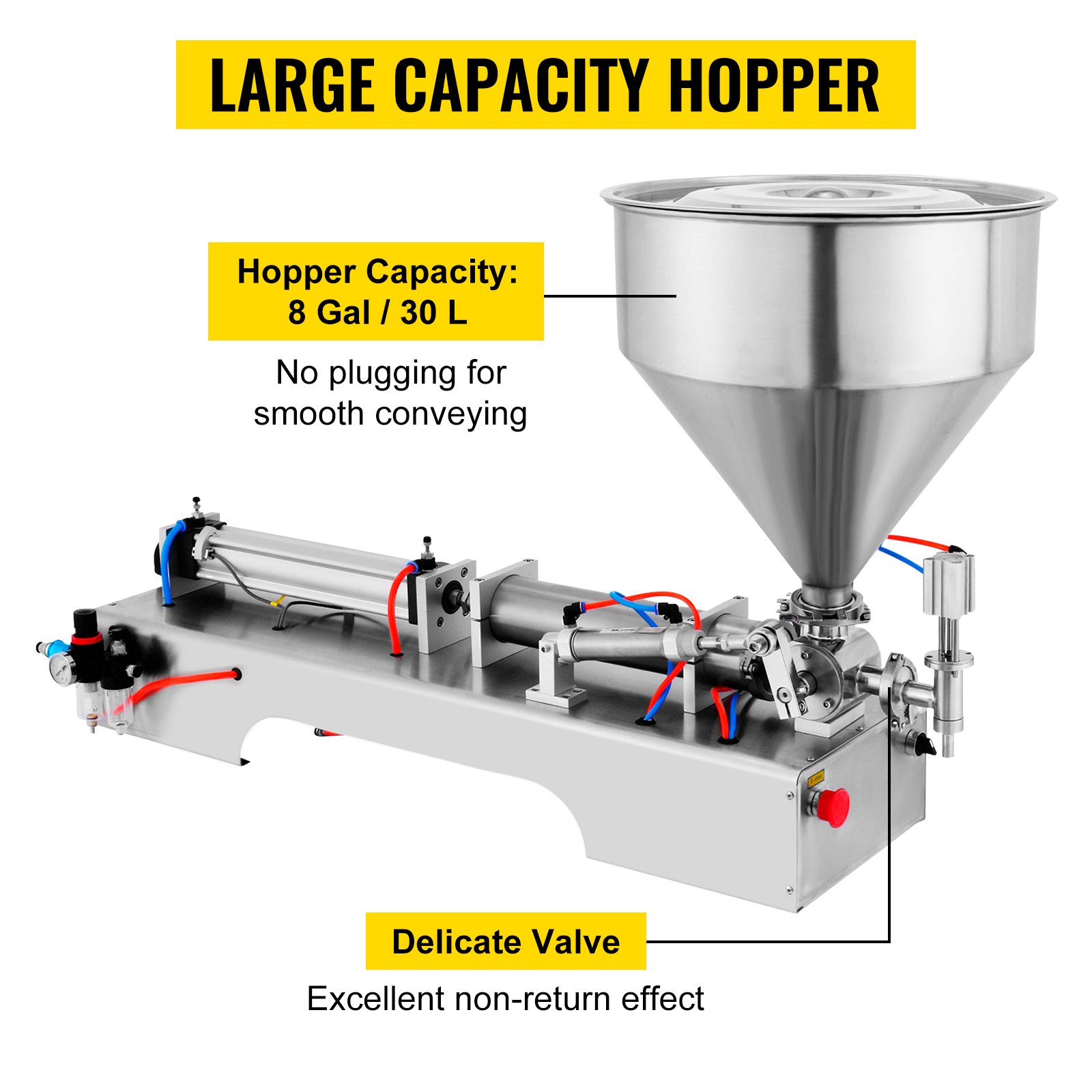 Vevor Pneumatische Vulmachine Semi-automatische Vloeibare Vulmachine Pasta 50-500ml