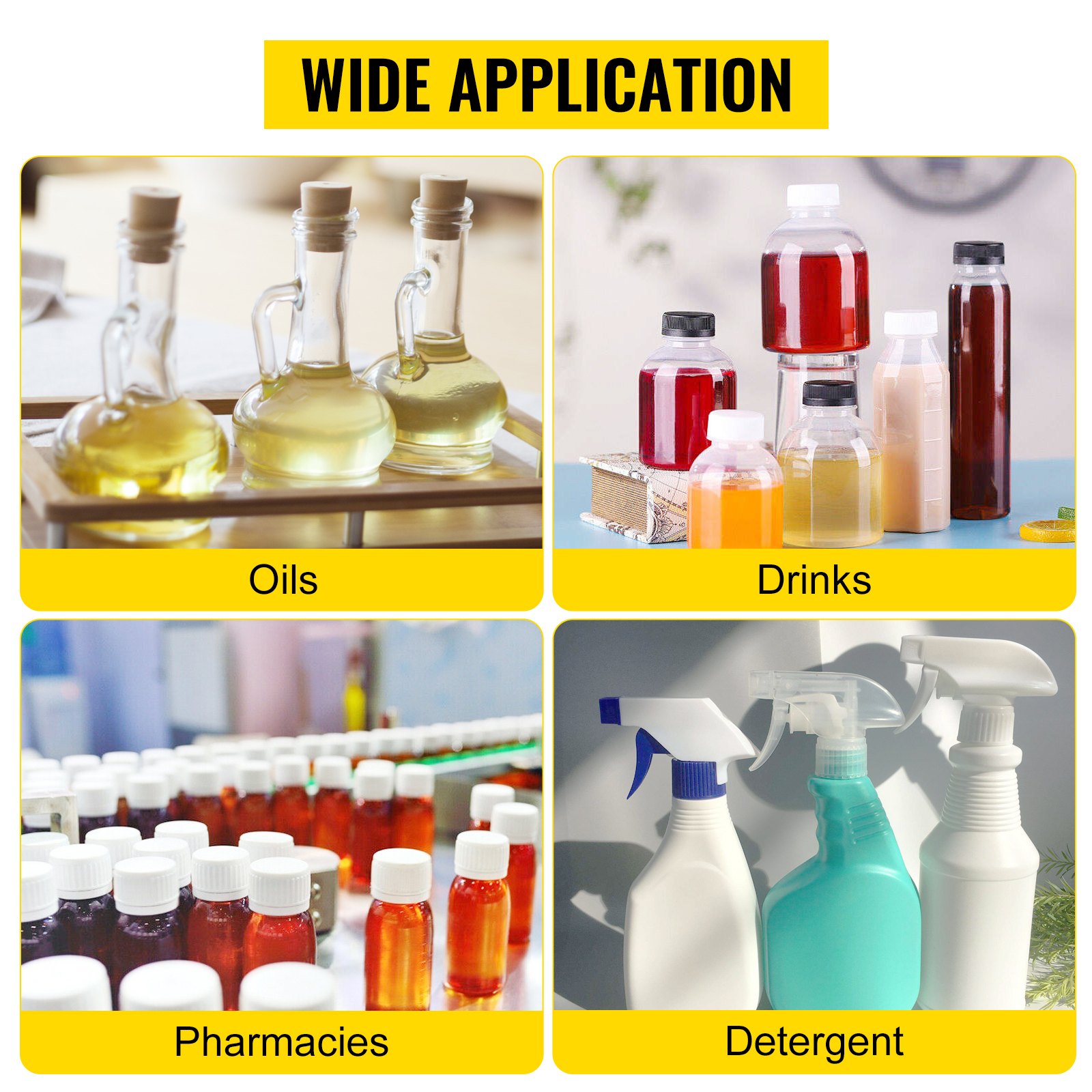 Vevor Pneumatische Vulmachine Semi-automatische Vloeibare Vulmachine Pasta 50-500ml