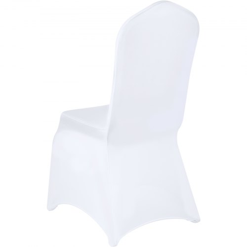 50PCS Stretch Spandex White Folding Chair Covers Decotation Solemn Elastic