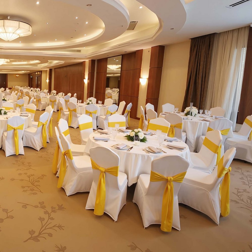 VEVOR 50 stks Stoelhoes Bruiloft Spandex Witte Stoelhoezen Stretch Stof Verwijderbare Wasbare Beschermende Kussenovertrekken voor Bruiloften Banketten Ceremonie (plat, 50 stks)