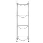VEVOR 4 Tiers Water Jug Holder, 5 Gallon Water Bottle Holder, Single Row Water Bottle Rack for 4 Bottles, Heavy Duty Water Jug Rack for Kitchen, Office, Living Room, Silver