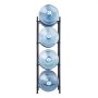 VEVOR 4-laags waterkanhouder, 5 gallon waterfleshouder, enkellaags ijzeren waterflesrek voor 4 flessen, robuust waterkanrek Waterkanhouder voor keuken, kantoor, woonkamer, zwart