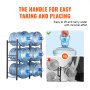 VEVOR 3 Tiers Water Jug Holder Double Row Water Bottle Rack for 6 Bottles Black