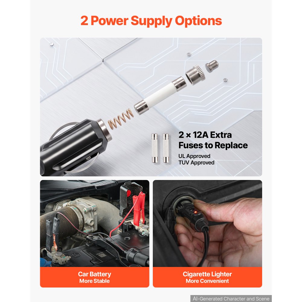 VEVOR elektrische hydraulische krik 5 ton met geïntegreerde luchtpomp, zwart, voor pick-ups, SUV's en sedans, hefhoogte 155–450 mm, bandenwisselgereedschap met afstandsbediening, veiligheidshamer en LED-verlichting