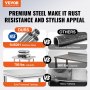 VEVOR stainless steel prep table comparison chart showcasing premium versus generic steel.