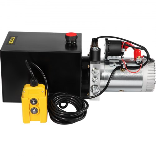 6 Quart Single Acting Hydraulic Pump Dump Trailer Reservoir Unloading Power Unit