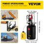 VEVO 12V DC Hydraulic Pump Single Acting Hydraulic Power Unit 6 Quart Steel Reservoir Hydraulic Pump Unit for Dump Trailers Remotely Controlled Car Lift Pump(Single Acting 6 Quart)