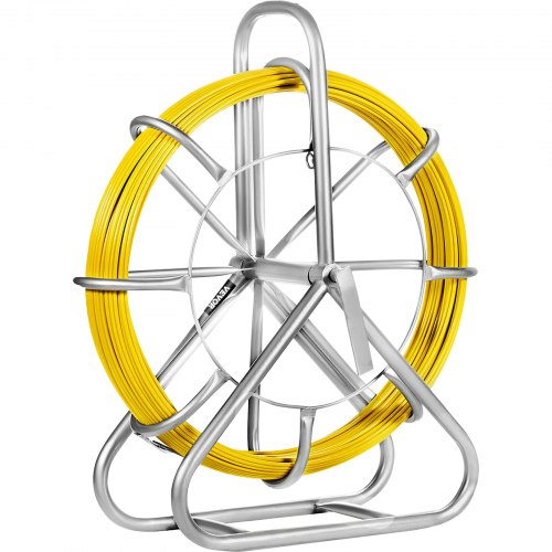 6mm X 425' Fish Tape Fiberglass Wire Cable Rodder Pulling Wire Fish Holder