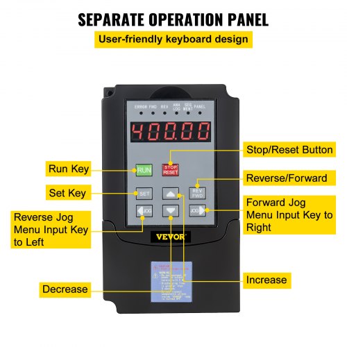 DEWIN VFD-frequentieomvormer, AC220V 1100W VFD-variabele frequentieregelaar, 1 fase-ingang, 3-fase-uitgang VFD-snelheidsregelaar voor motortoerentalregeling DEWIN VFD-frequentieomvormer, AC220V 1100W VFD-variabele frequentieregelaar, 1 fase-ingang, 3-fase-uitgang VFD-snelheidsregelaar voor motortoerentalregeling