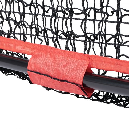 VEVOR L-scherm honkbal voor slagkooi, 2,1 x 2,1 m softbal veiligheidsscherm, bodyprotector draagbaar slagscherm met draagtas, wielen, grondpalen, zwaar belastbaar werpennet voor werpersbescherming