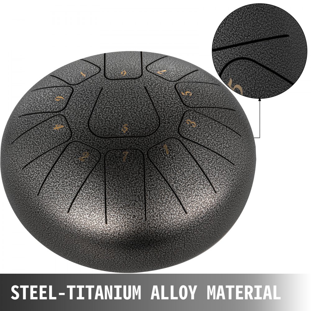 8" 11 Notes Steel Tongue Drum Handpan Pan Drum Hand Pan Drum Steel-titanium Alloy For Beginner