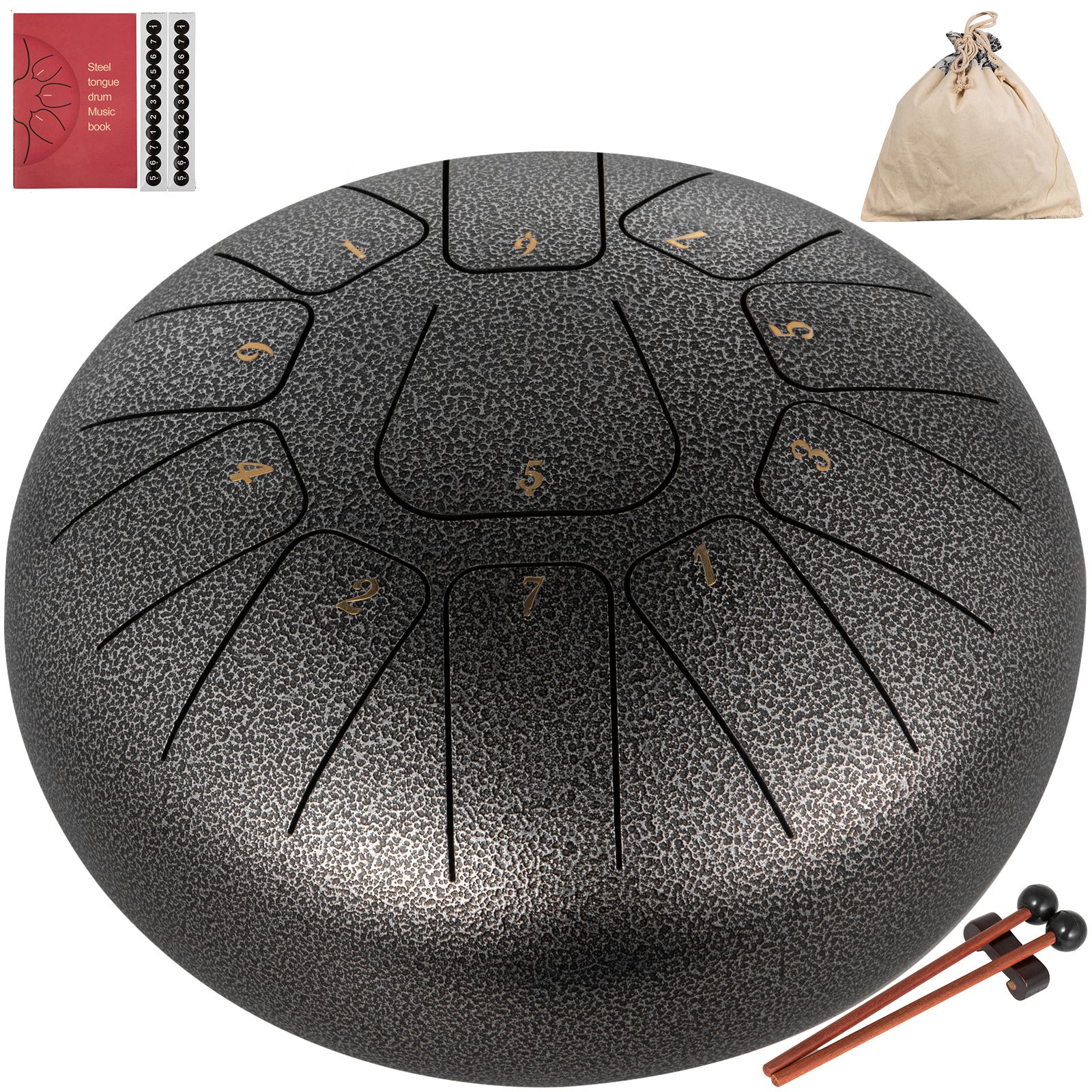 8" 11 Notes Steel Tongue Drum Handpan Pan Drum Hand Pan Drum Steel-titanium Alloy For Beginner