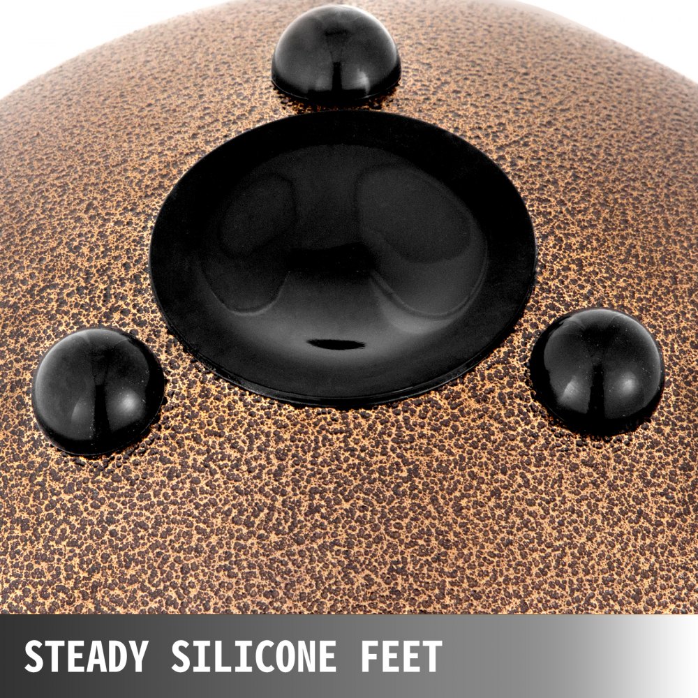 VEVOR Staal Tong Drum 11 Noten, Stalen Tong Trommel 8", Handpan Trommel Kastanje met Drumstokken/Draagtas, Etherische Trommel voor Meditatie, Yoga, Zazen, Muziektherapeuten, Religieuze Activiteiten.