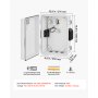 VEVOR Waterdichte Elektrische Kast IP65, ABS Bedieningskast met Thermostaat en Ventilator, Montageplaat en Kabeldoorvoeren, Buitenaansluitdoos, Stofbestendige Bedieningskast 275 x 150 x 350 mm