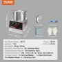 VEVOR Vegetable Cutter Electric Fruit Cutter 750 W, Vegetable Cutting 7.71 L Stainless Steel Multi Cutter for Fruit and Vegetables, Hotels, Salad Shops, Snack Bars Kitchen Appliances Machines with Push Buttons