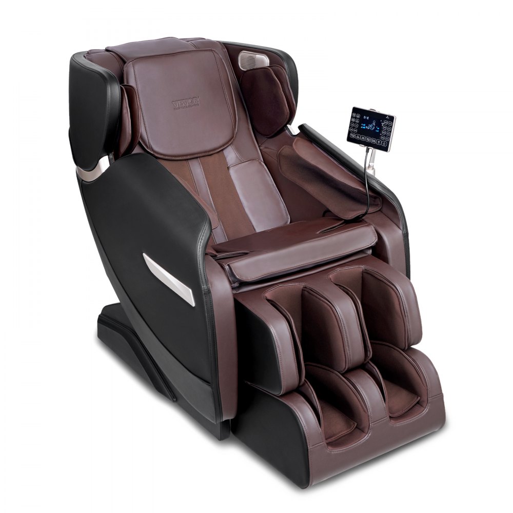 VEVOR Massage Chair - Full Body Zero Gravity Chair with Multiple Automatic Modes, 3D Shiatsu, Heating, Bluetooth Speaker, Airbag, Foot Roller and Touch Screen