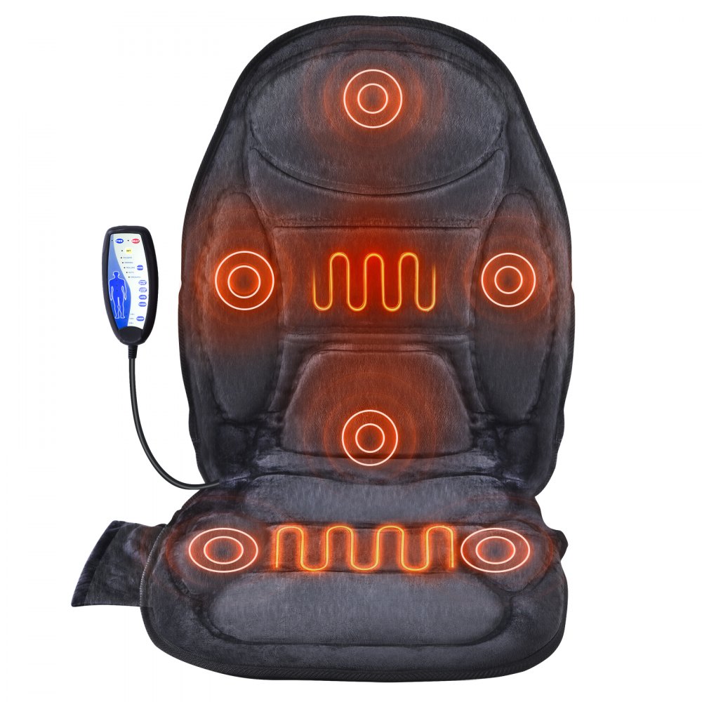 VEVOR massage seat cushion 3800 rpm massage cushion 5 modes massage chair massage seat with 6 vibrating massage motors (4 for the back, 2 for the hips) massage chair relief from fatigue stress