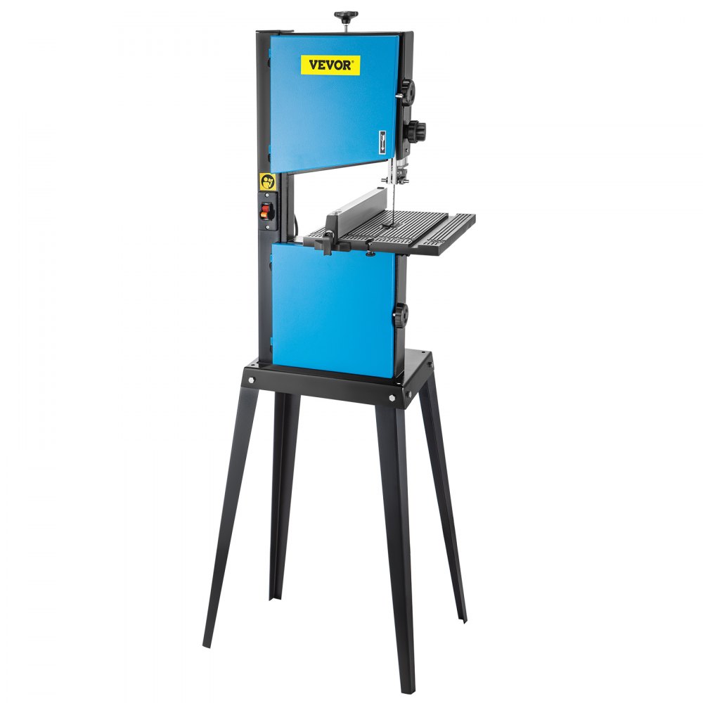 VEVOR Lintzaag 10 inch, tafelbandzaag 3,5 ampère, aanslag lintzaag 1700 tpm, houtbandzaagmachine hout 0-45°, houtbandzaag 220 V zaagdiepte 4 inch / 100 mm snijbreedte 10 inch / 245 mm