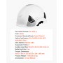 VEVOR ANSI/ISEA Z89.1 goedgekeurde ABS-veiligheidshelm met 6-punts ratelbevestiging, verstelbare industriële helm, geventileerde bouwhelm, werkhelm voor industriële bouwwerkkleding, wit