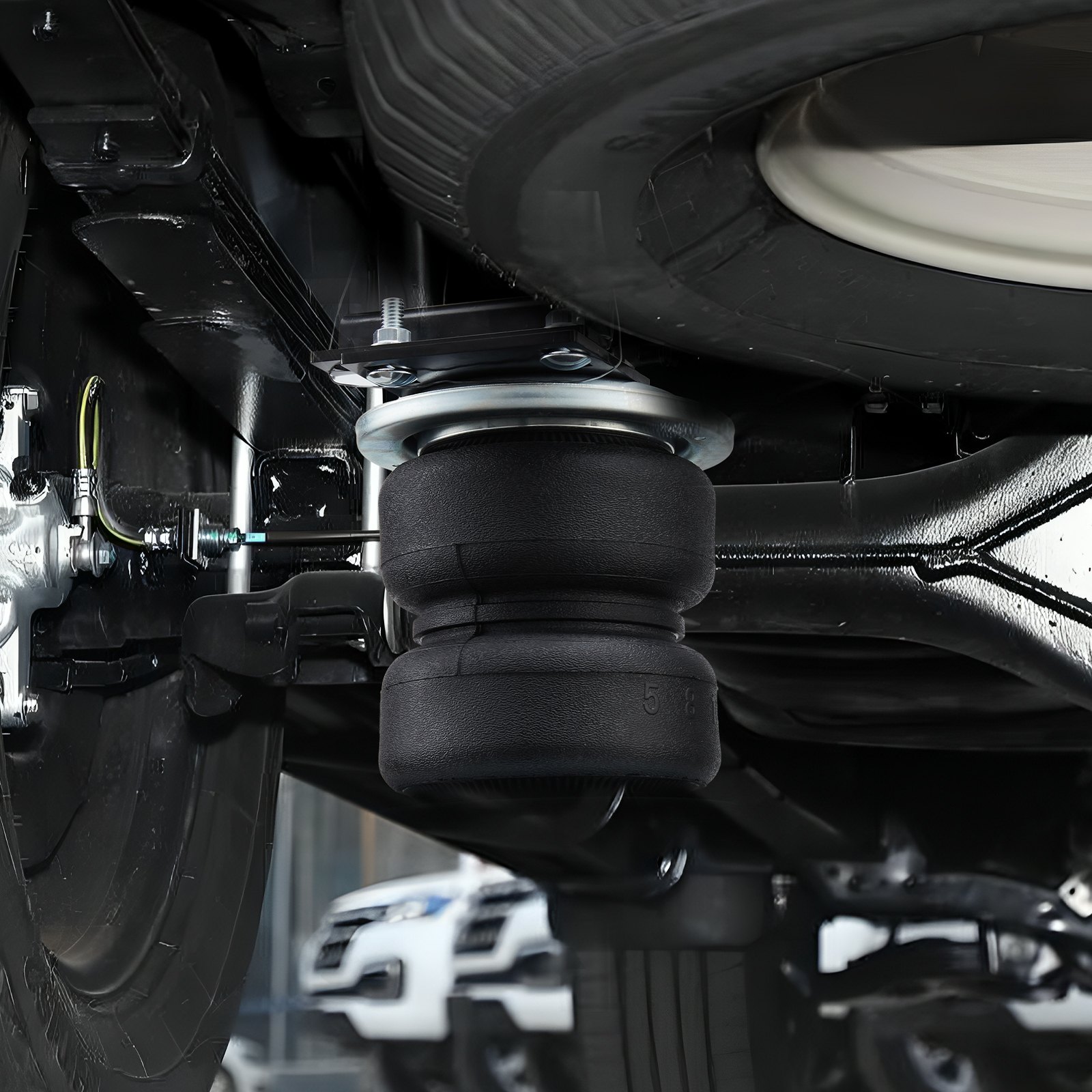 VEVOR Airbag-ophangingsset, luchtveringset compatibel met 2011-2018 Dodge Ram 1500, 2019-2021 Dodge Ram 1500 Classic, 5000 lbs belasting, 5 tot 100 PSI