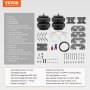 VEVOR air bag suspension kit includes air bags, brackets, bolts, tube, clamps, fittings, and accessories.