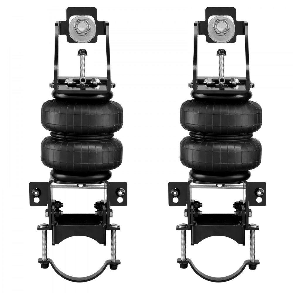 VEVOR air bag suspension kit with dual black rubber air springs and metal mounting brackets.