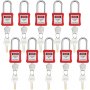 VEVOR Lockout Tagout Locks Set, 10 PCS Red Safety Lockout Padlocks, with 2 Keys Per Lock, OSHA Compliant Lockout Locks, Lock Out Tag Out Safety Padlocks for Electrical Lockout Tag Out Kits