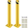 VEVOR Safety Bollard, 36 Inch Height Bollard Post, 4.5 Inch Diameter Steel Pipe Safety Bollard Post, Yellow Steel Bollard, Steel Safety Bollard with 8 Anchor Bolts, Perfect for Traffic-Sensitive Area