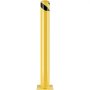VEVOR Safety Bollard, 42 Inch Height Bollard Post, 4.5 Inch Diameter Steel Pipe Safety Bollard Post, Yellow Steel Bollard, Steel Safety Bollard with 8 Anchor Bolts, Perfect for Traffic-Sensitive Area