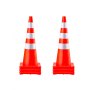VEVOR Safety Cones, 6 x 36\" Traffic Cones, PVC Orange Construction Cones, Reflective Collars Traffic Cones with Weighted Base Used for Traffic Control, Driveway Road Parking and School Improvement