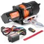 VEVOR elektrische lier, trekvermogen 2048 kg, 12V DC voor ATV/UTV, met 12-strengs synthetisch touw (Φ1/4 inch x 39 ft), aluminium kabelgeleider, afstandsbedieningen, IP55 waterbestendigheid