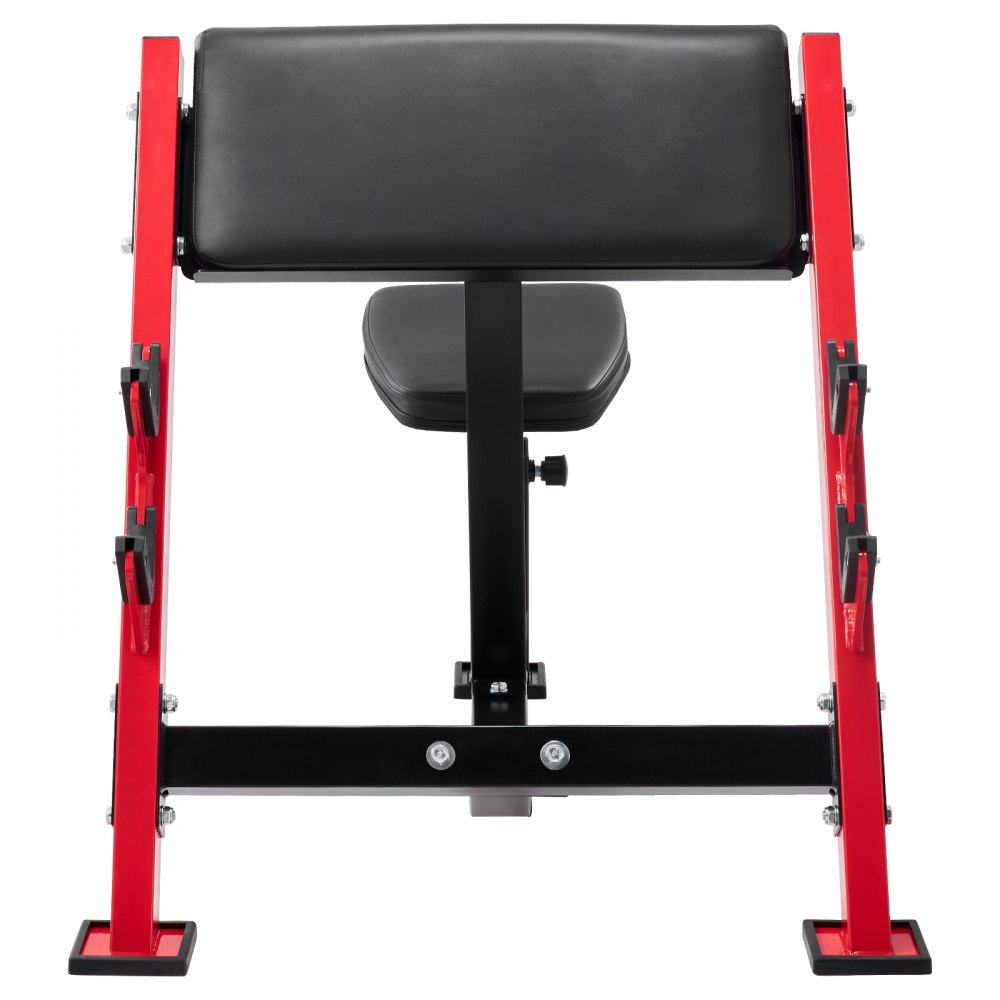 VEVOR Preacher Curl Bench Krachttrainingsbanken (Max. Belasting 300 kg), Fitnessapparatuur voor de Home Gym, Geïsoleerd Halterstation, Bicepsstation met Zittende Arm, Verstelbare Halterbank