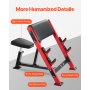VEVOR Preacher Curl Bench Krachttrainingsbanken (Max. Belasting 300 kg), Fitnessapparatuur voor de Home Gym, Geïsoleerd Halterstation, Bicepsstation met Zittende Arm, Verstelbare Halterbank
