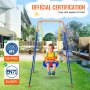 VEVOR swing sets in backyard with official us cpsc and eu en71 certification, enhancing safety.