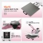 VEVOR Heat Press Machine 15x15 in Slide Out Heat Transfer Machine T-Shirts Pink