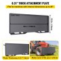 VEVOR compacte stuurmontageplaat 8 mm, klasse 50 BM-008 Multifunctionele plaat kan worden aangesloten op de tractor, 35 kg universele montageplaat 470 mm hoogte, 1168 mm x 470 mm x 70 mm voor voertuigen