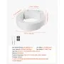 VEVOR toiletbrilverhoger met een draagvermogen van 136 kg en een hefhoogte van 88,9 mm. Deze verhoogde toiletbril is gemaakt van HDPE en heeft een vergrote opening, speciaal ontworpen voor ouderen, senioren en mensen met een beperking.