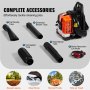 VEVOR Backpack Leaf Blower 52CC 2-Cycle Gas Leaf Blower 480CFM Air Volume 175MPH