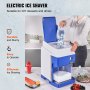 VEVOR Ice Crusher Ice Shaver Machine Ice Shaver 120kg/h ABS Ice Crusher 650W 290x390x440mm Energy Saving Manufacturer with Plastic Shell & 4 Blades
