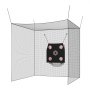 VEVOR Golf Slagkooi 305x305x305 cm, Driving Cage met 3-laags en knooploos polyesterweefsel, Golf- en 9-holes honkbaldoel, Golf slagnet, Trainingsnet, Oefennet voor binnen- en buitengebruik