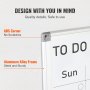 VEVOR kalender whiteboard beschrijfbaar magneetbord 915 x 610 mm, memobord whiteboard incl. 2 whiteboard pennen + 6 magneten + 1 magnetische wisser, whiteboard droog uitwisbare takenlijst kantoor