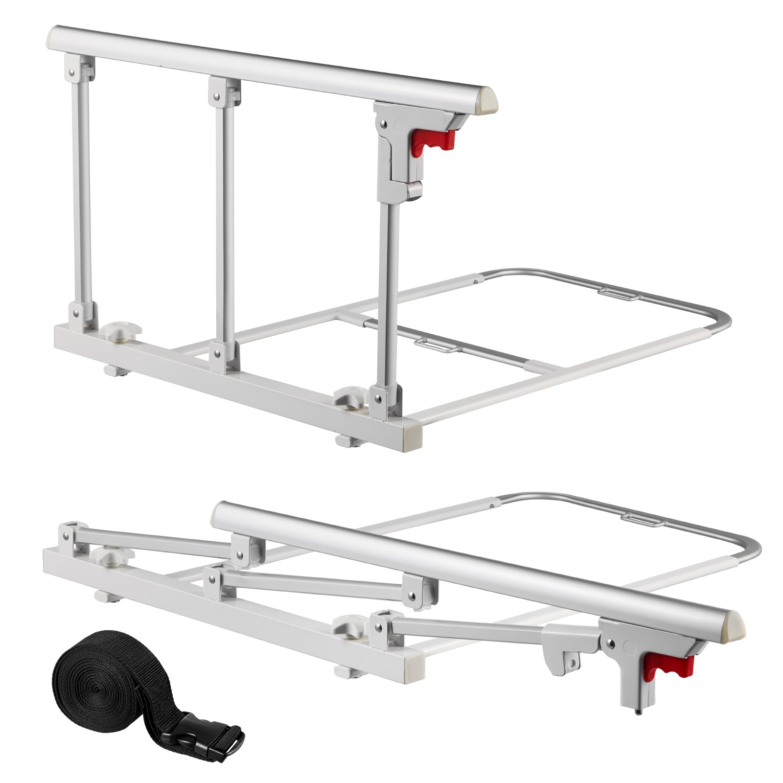 VEVOR Opvouwbare bedhek voor senioren, 70 cm bedhek met bevestigingsband, valbeveiliging, randbeveiliging, geschikt voor kingsize, queensize, tweepersoonsbedden en eenpersoonsbedden