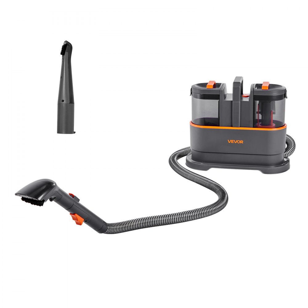 VEVOR Carpet Cleaner Machine, 1.5 L Clean Water Tank & 0.8 L Dirty Water Tank, Portable Upholstery Shampooer, 11.5Kpa Handheld Furniture Extractor, Spot and Stain Deep Cleaner for Rug, Couch, Car