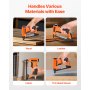 VEVOR Pneumatic Staple Gun, 21 Gauge Air Upholstery Stapler for 80 Series Fine Wire Staples 12.8mm Crown 6mm -16mm Length, Max 150PCS Loading Air Staple Gun for Upholstering, Woodworking, DIY Projects